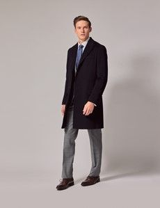 Navy Italian Wool Coat - 1913 Collection-preview9