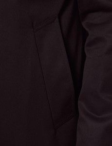 Black Italian Cotton Blend Raincoat - 1913 Collection-preview3