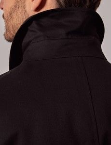 Black Italian Cotton Blend Raincoat - 1913 Collection-preview6