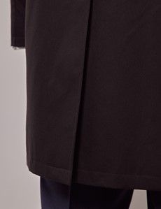 Black Italian Cotton Blend Raincoat - 1913 Collection-preview8
