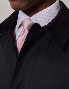 Navy Italian Cotton Blend Raincoat - 1913 Collection-preview2