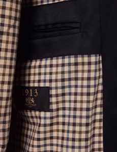 Navy Italian Cotton Blend Raincoat - 1913 Collection-preview4