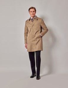 Beige Italian Cotton Blend Raincoat - 1913 Collection