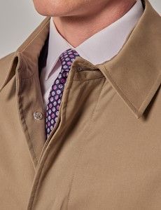 Beige Italian Cotton Blend Raincoat - 1913 Collection-preview2