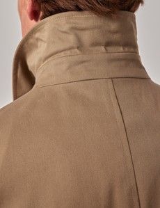 Beige Italian Cotton Blend Raincoat - 1913 Collection-preview6