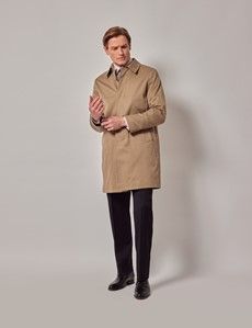 Beige Italian Cotton Blend Raincoat - 1913 Collection-preview9