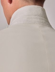White Wool Tailored Fit Tuxedo Jacket - 1913 Collection-preview5
