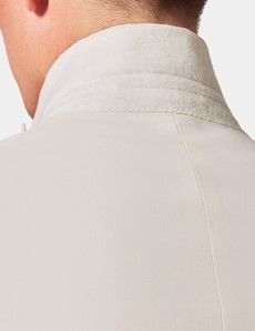 White Wool Tailored Fit Tuxedo Jacket - 1913 Collection-preview5