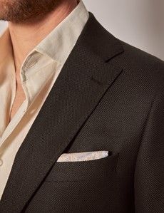 Dark Green Hopsack Wool Blazer - 1913 Collection-preview1