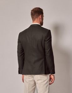 Dark Green Hopsack Wool Blazer - 1913 Collection-preview4