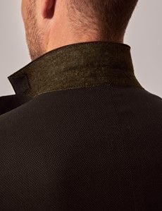 Dark Green Hopsack Wool Blazer - 1913 Collection-preview5