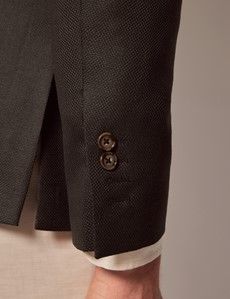 Dark Green Hopsack Wool Blazer - 1913 Collection-preview6