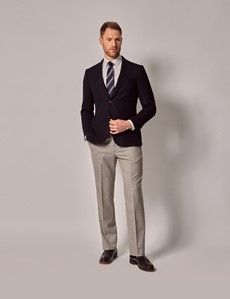 Navy Hopsack Wool Blazer - 1913 Collection-preview8