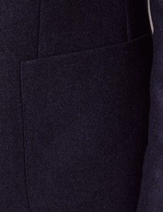 Navy Herringbone Flannel Wool Blazer - 1913 Collection-preview3