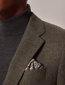 Green Flannel Wool-Mohair Blazer - 1913 Collection-preview1