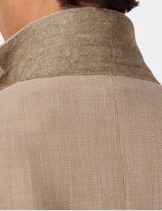Sand Semi Plain Cotton-Wool Blazer - 1913 Collection-preview6