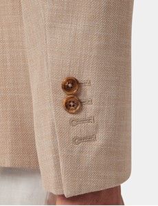 Sand Semi Plain Cotton-Wool Blazer - 1913 Collection-preview7