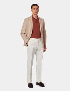 Sand Semi Plain Cotton-Wool Blazer - 1913 Collection-preview8