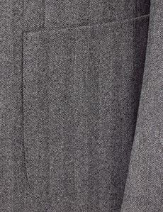 Grey Herringbone Wool Blazer-preview2