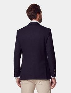 Navy Wool Slim Blazer-preview4