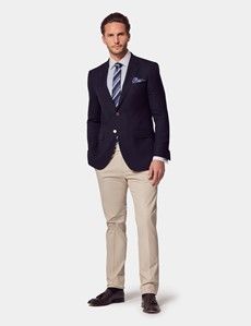 Navy Wool Slim Blazer-preview7