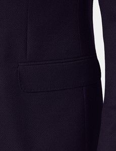 Navy Wool Slim Double Breasted Blazer-preview2