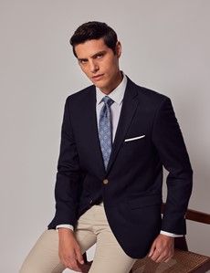 Navy Wool Classic Blazer