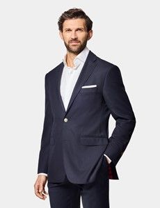 Navy Wool Classic Blazer