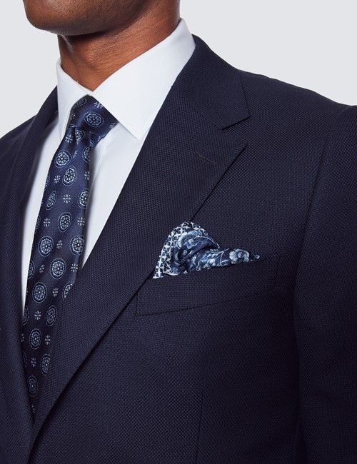 Navy Wool Slim Unconstructed Blazer-preview