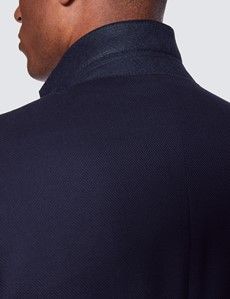 Navy Wool Slim Unconstructed Blazer-preview3