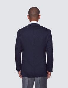 Navy Wool Slim Unconstructed Blazer-preview5
