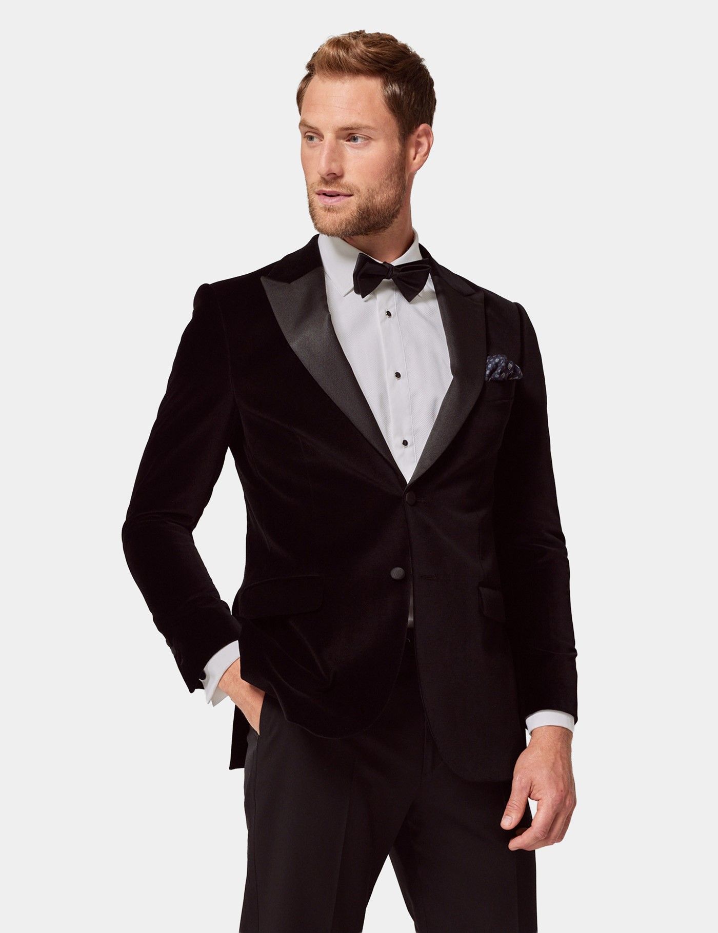 Black Velvet Slim Fit Jacket