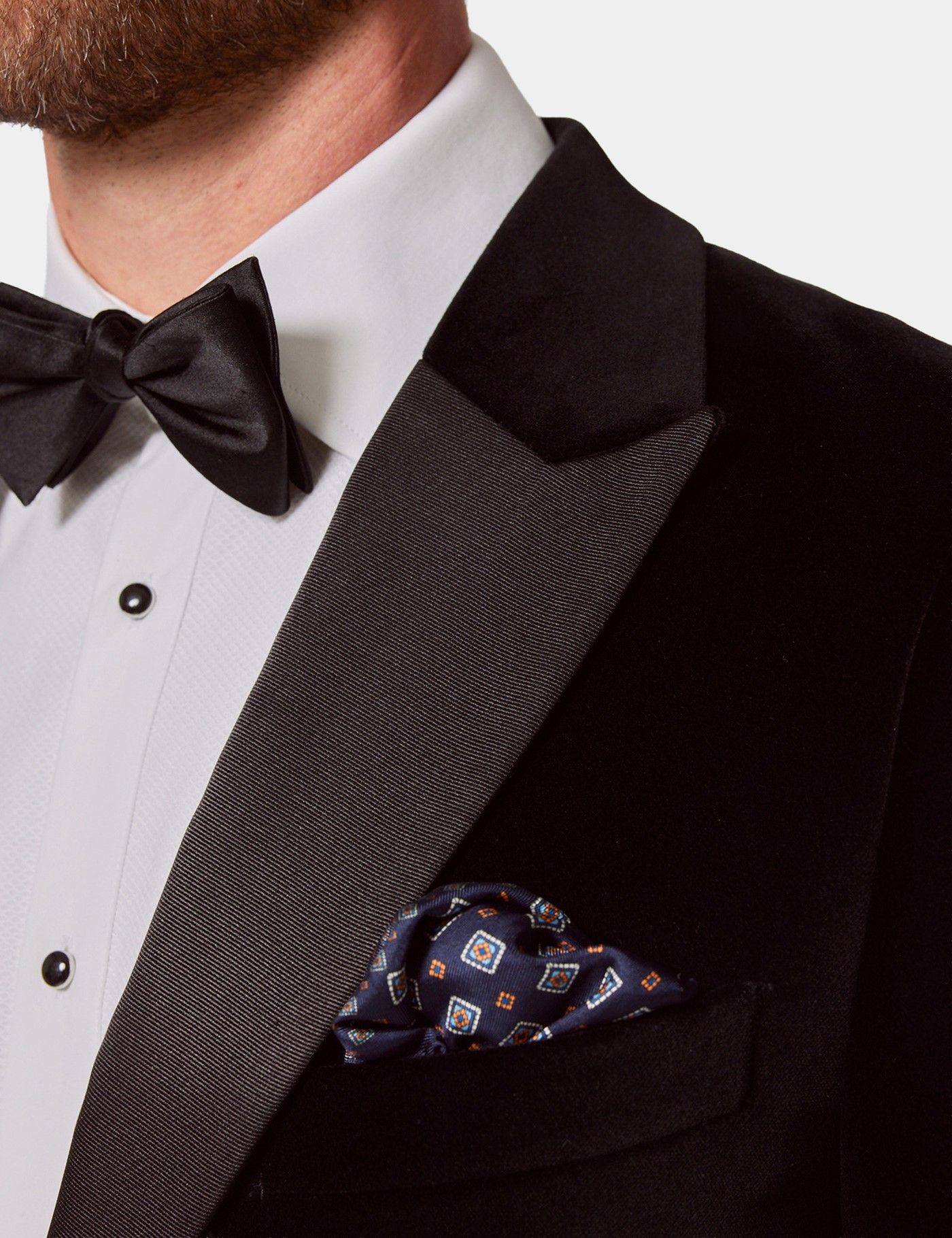 Black Velvet Slim Fit Jacket-preview