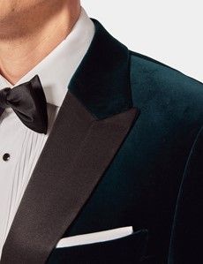 Slim Fit Dark Teal Jacket