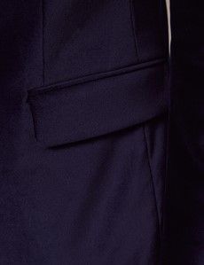Navy Velvet Slim Fit Jacket-preview3