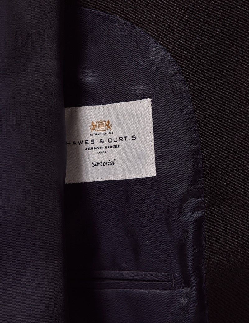 Men’s Navy Plain Velvet Jacket | Hawes & Curtis