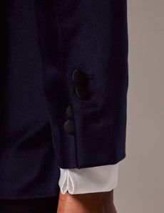 Navy Velvet Slim Fit Jacket-preview7