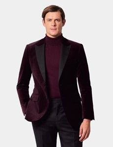Slim Fit Wine Jacket