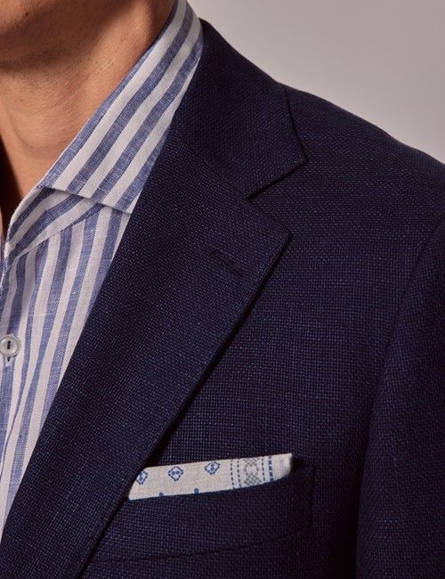 Slim Fit Light Blue Linen Shirt