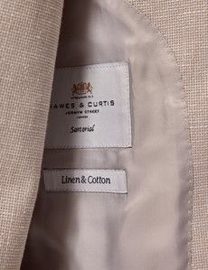 Beige Cotton Linen Blazer-preview2