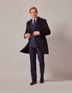 Black Wool Cashmere Overcoat