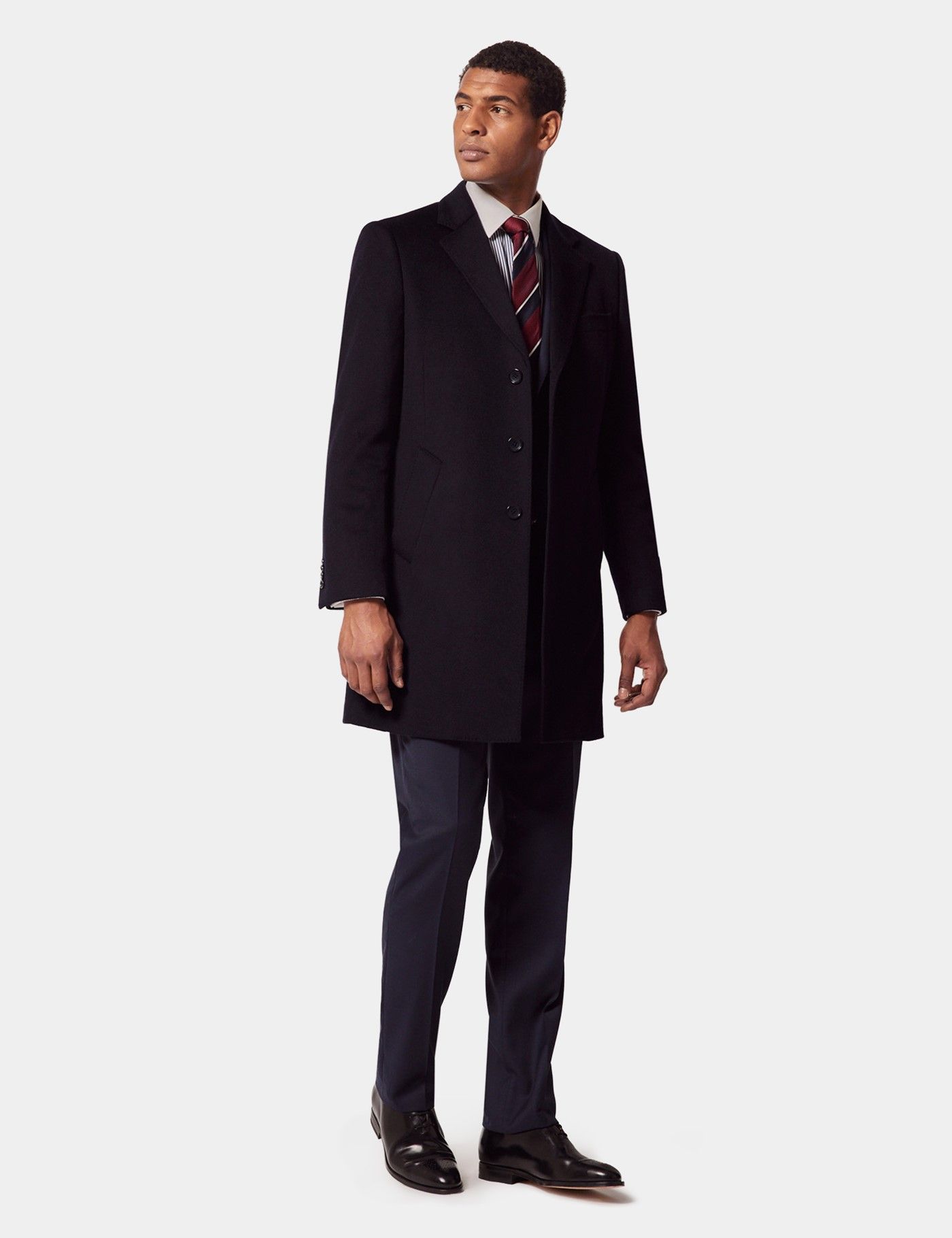 Navy Wool Cashmere Overcoat-preview