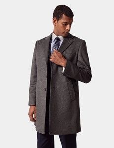 Grey Wool Overcoat