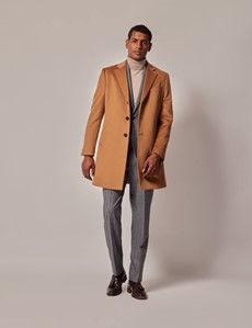 Tan Wool Overcoat