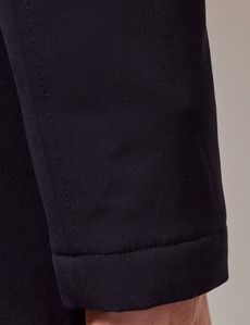 Navy Italian Wool Quilted Raincoat - 1913 Collection-preview6