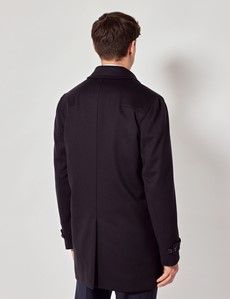 Deep Navy Short Wool Mac - 1913 Collection-preview4