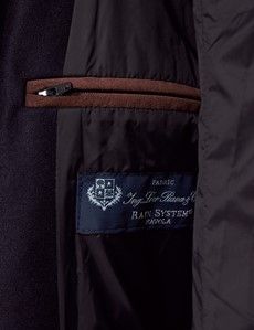 Navy Italian Wool Blend Quilted Parka - 1913 Collection-preview3