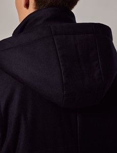 Navy Italian Wool Blend Quilted Parka - 1913 Collection-preview5