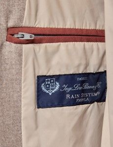 Light Beige Italian Wool Blend Quilted Parka - 1913 Collection-preview3