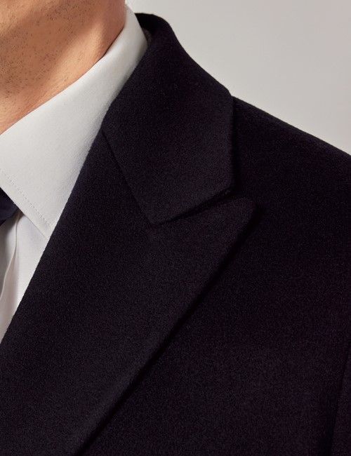 Navy Italian Wool Coat - 1913 Collection-preview